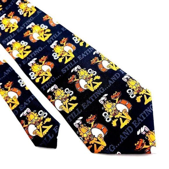 Paws Addiction Black‎ Garfield Black Wide Tie - Picture 1 of 6